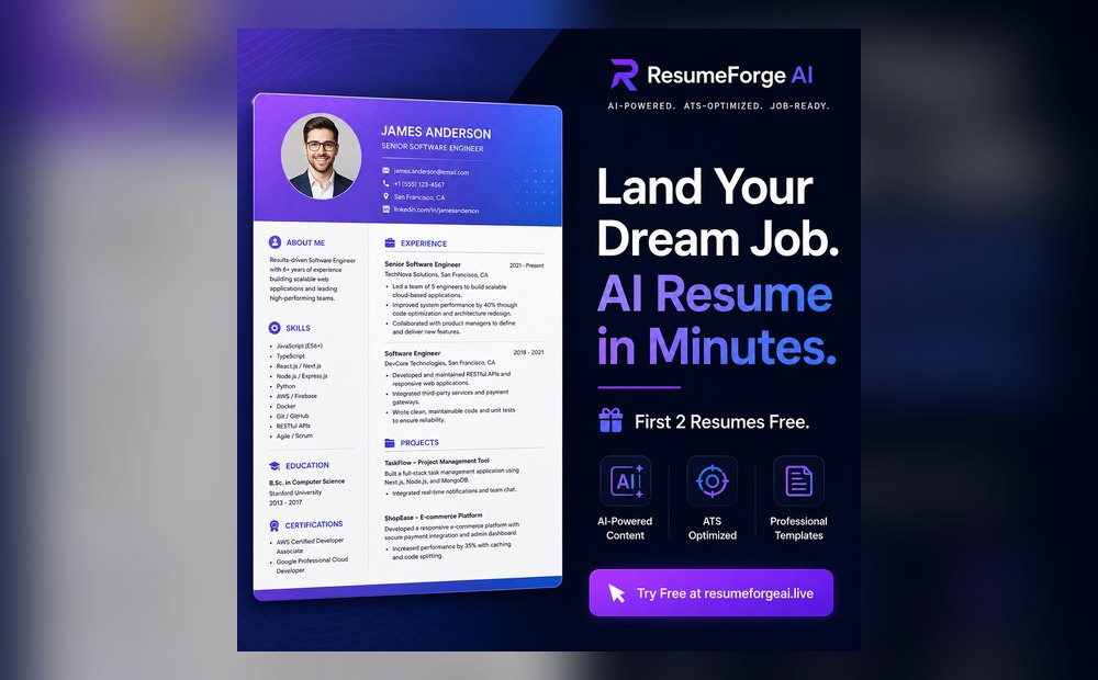 ResumeForge AI — AI resume builder